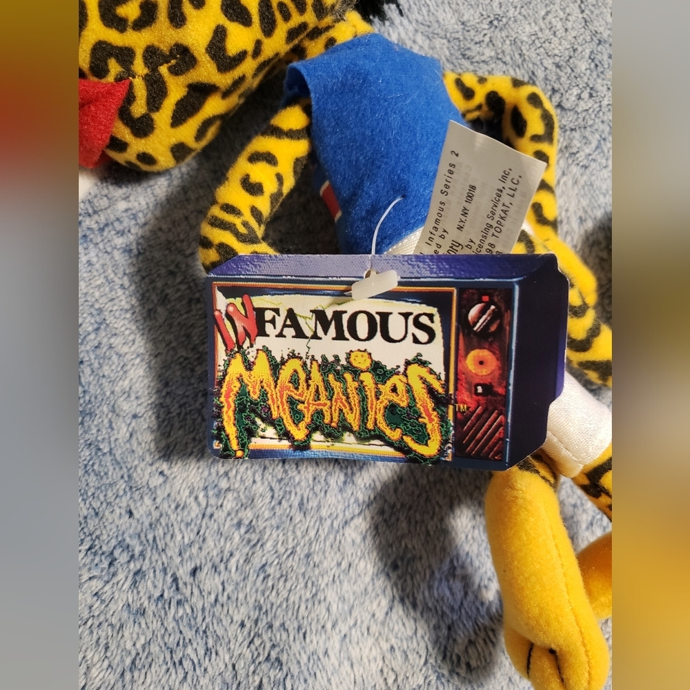 Vintage 1998 Idea Factory Infamous Meanies "Mick Jaguar" 8in. Plush - Picture 2 of 4